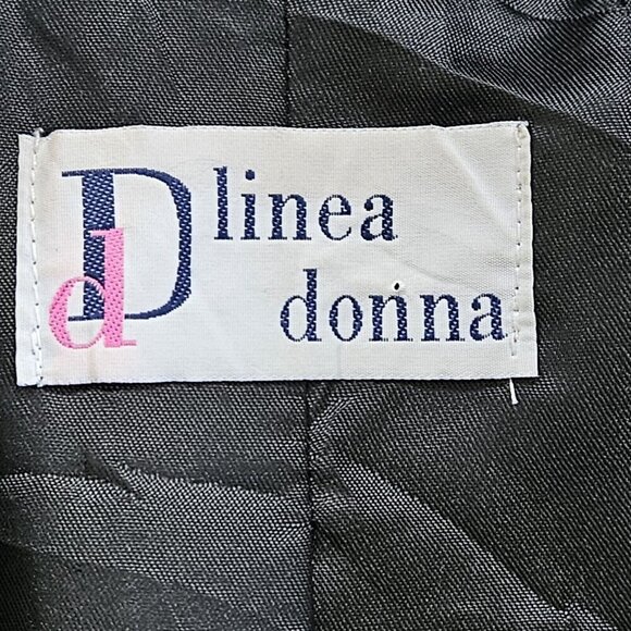 Linea Donna Blazer Womens M Gray Single Breasted LS Buttons Monochrome Wool VTG - Picture 3 of 14